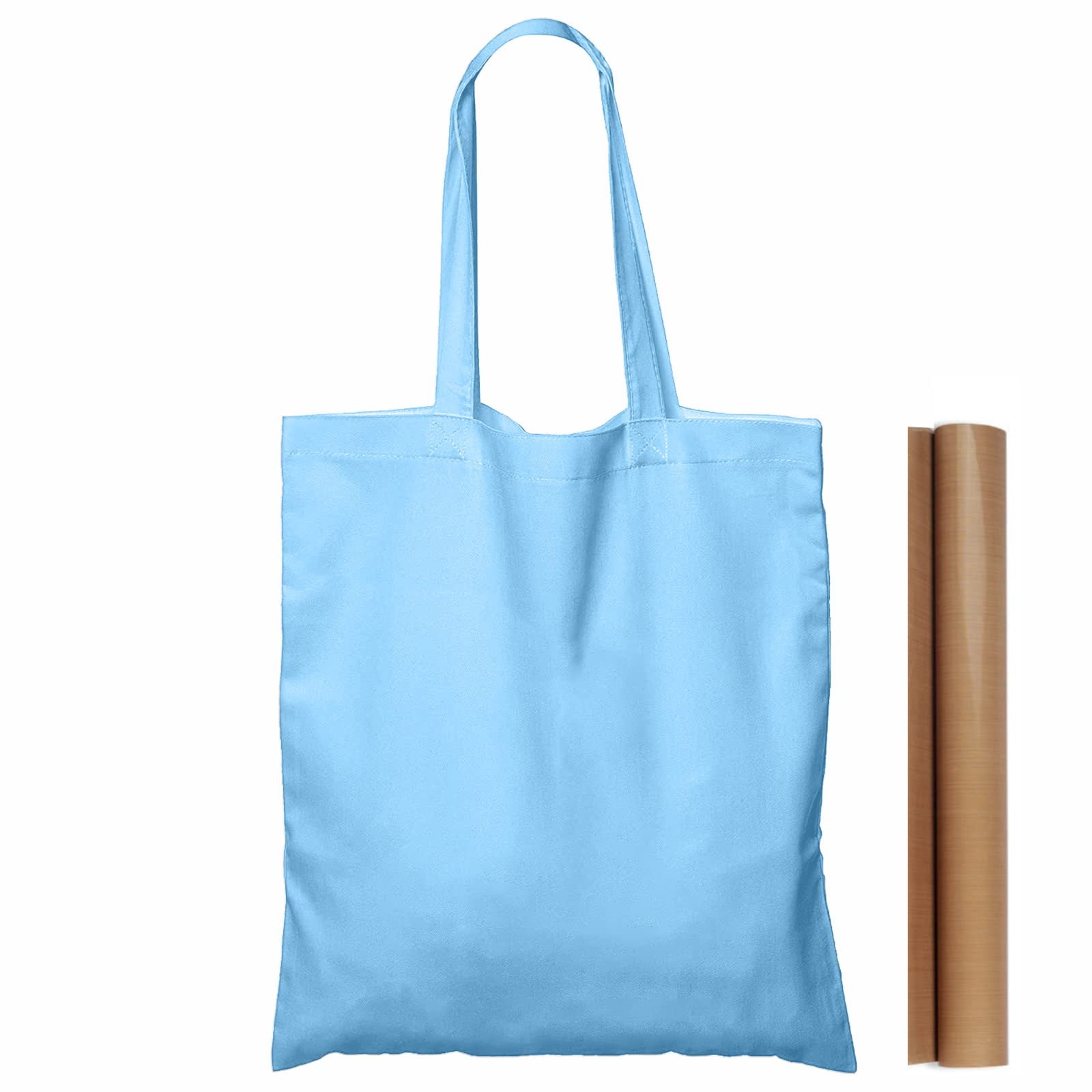 NPBAG baby blue front view showing 25-pack and clean printable surface for customization
