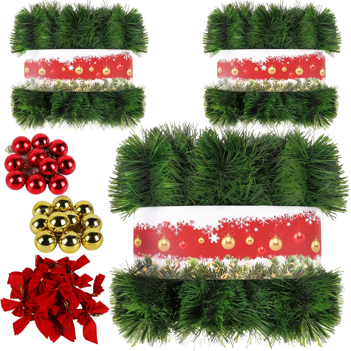 NQN garland full coverage on staircase showing neat finish and festive uplift