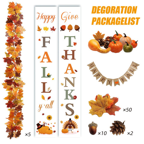 NQN garland leaf closeup highlighting lifelike texture and rich autumn color