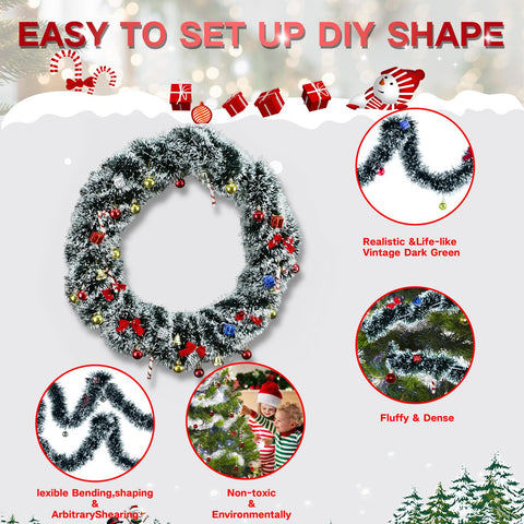 NQN garlands coiled in storage bin protecting tinsel and saving space