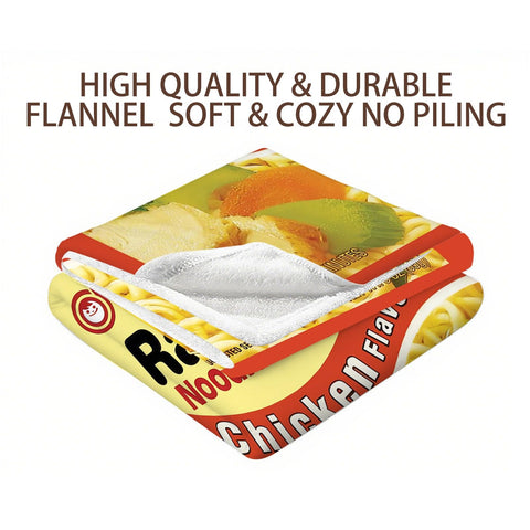 NQRSBUI blanket next to seated person demonstrating 60x50 inch size and coverage