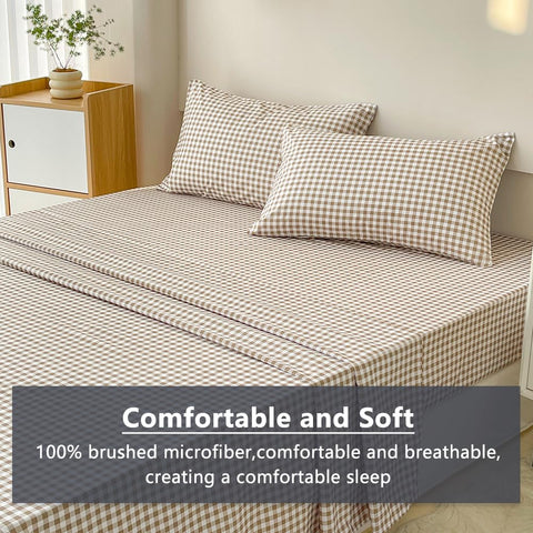 NSNLGSGC two pillowcases laid flat showing gingham print and coordinated styling benefit
