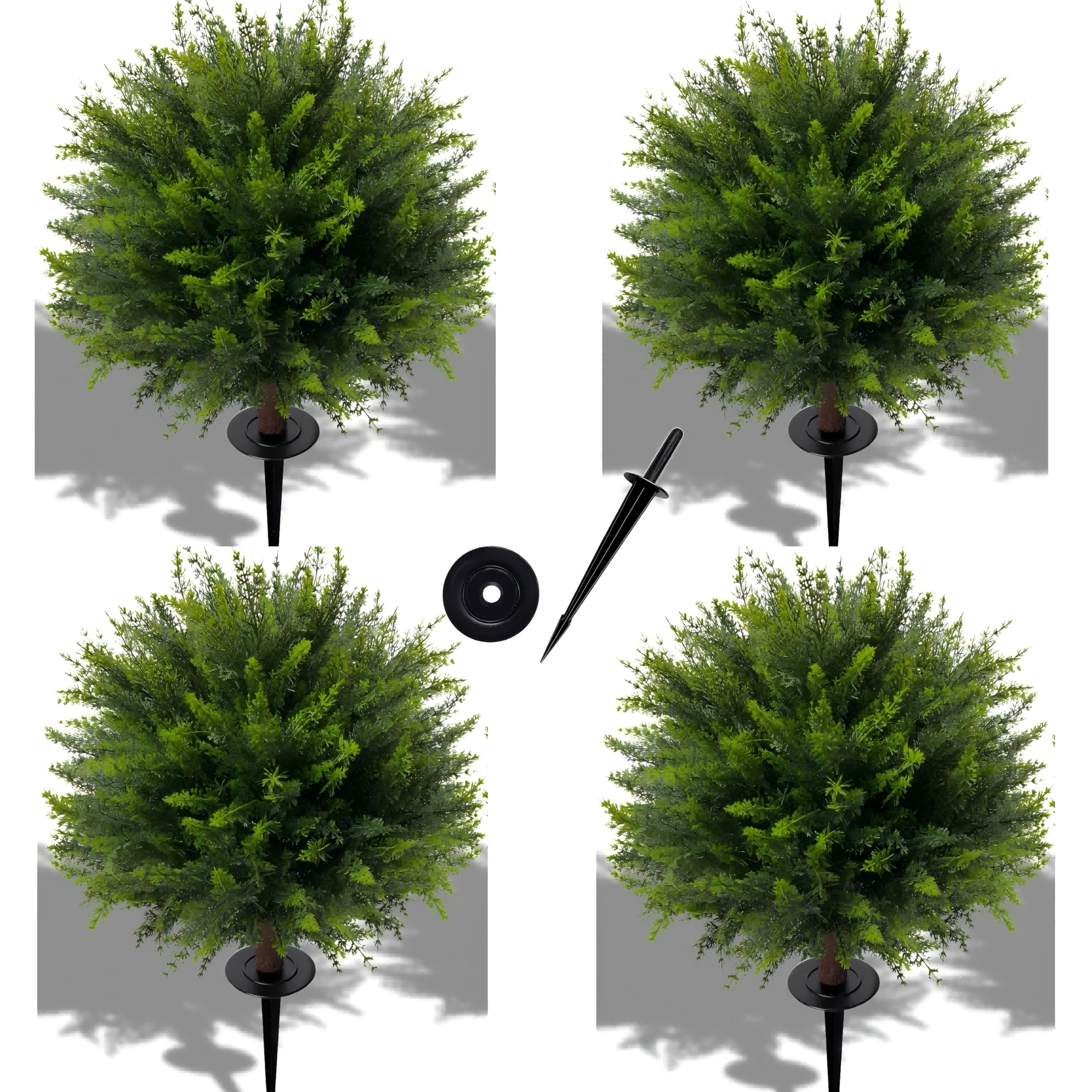 NSOPB front view of four topiary balls showing neat curb appeal
