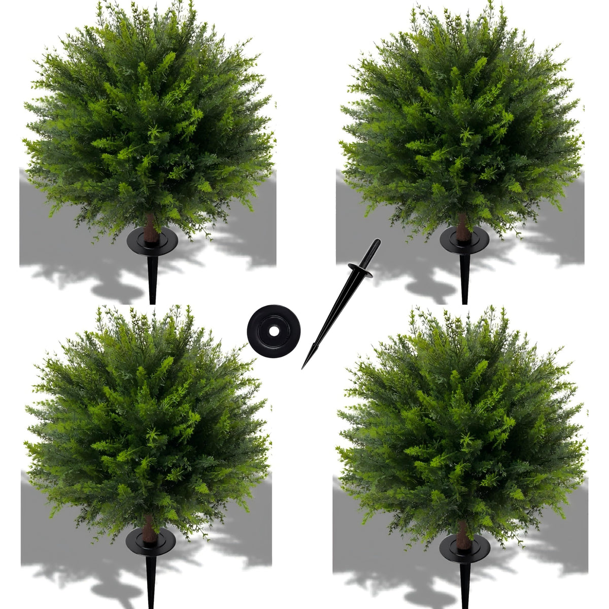 NSOPB front view of four topiary balls showing neat curb appeal