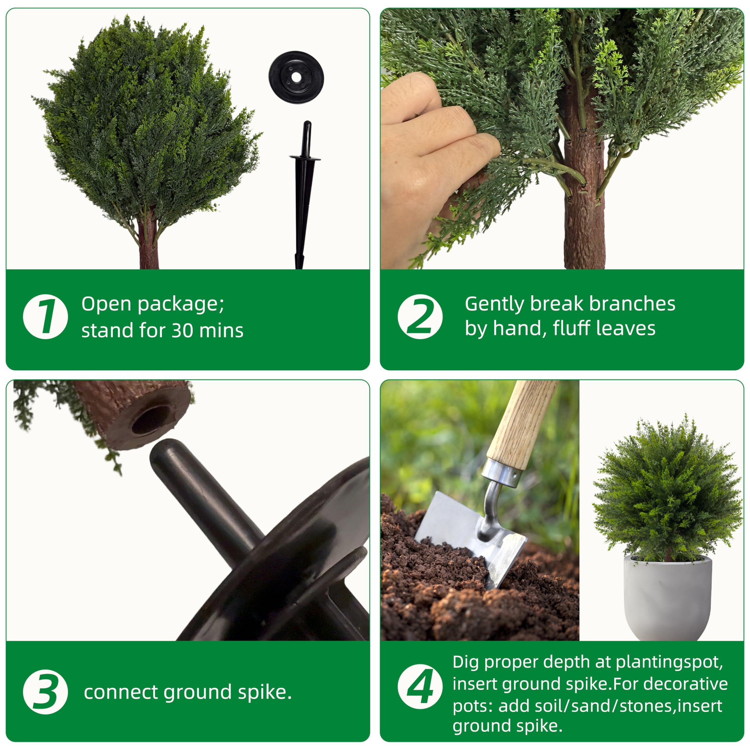 NSOPB ground stake and trunk detail for secure outdoor installation