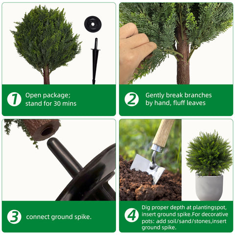 NSOPB ground stake and trunk detail for secure outdoor installation