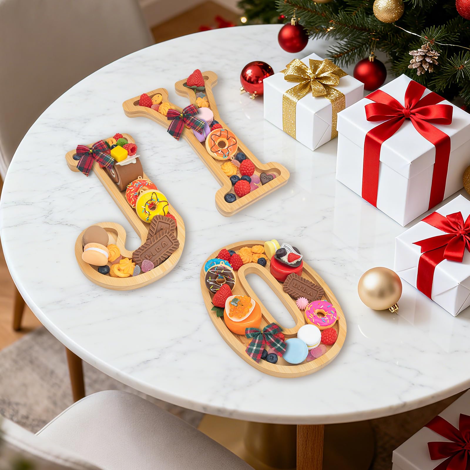 Nsoyos JOY letters packaging and included balloons showing complete set convenience benefit