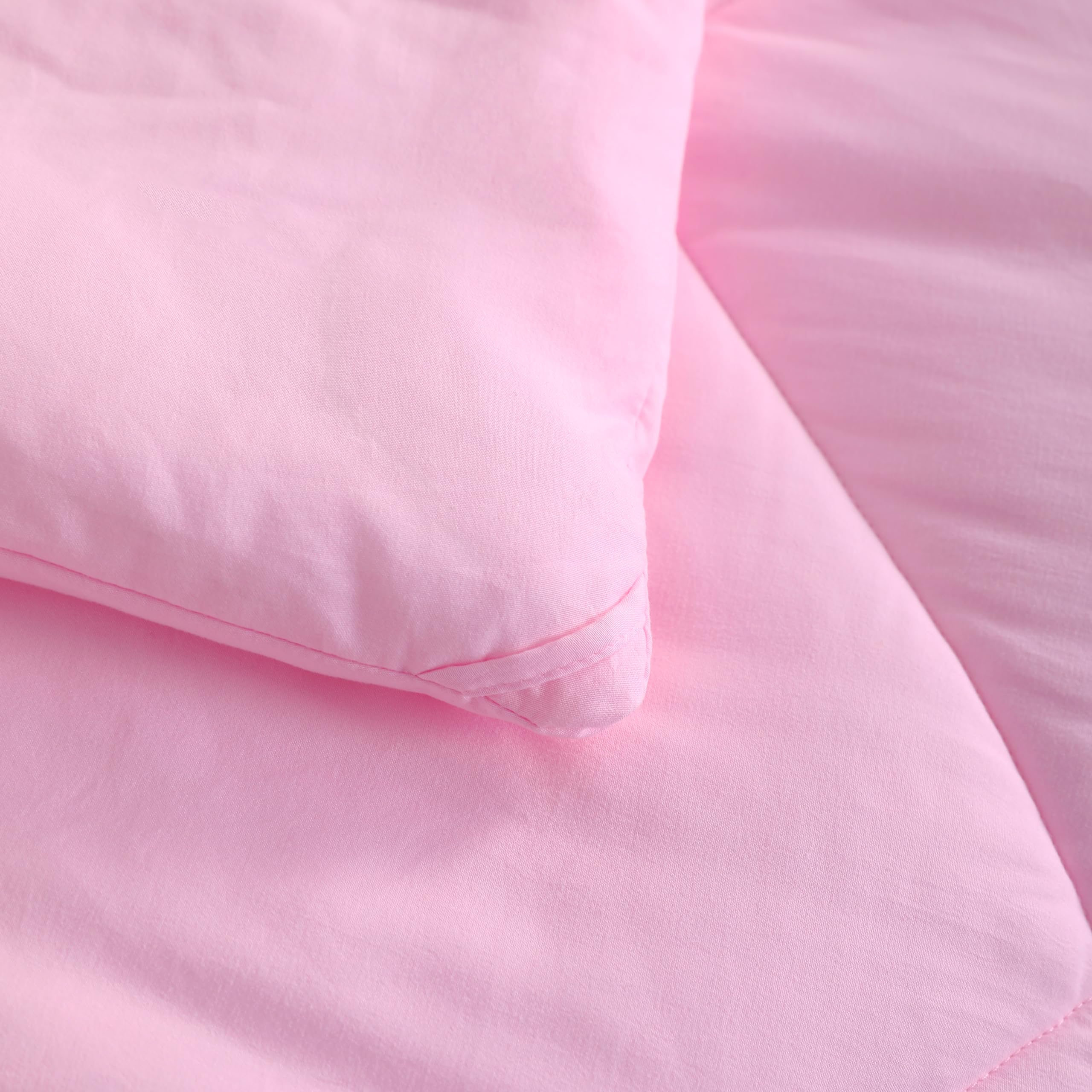 NTBAY bedroom styled with the pink set illustrating cozy room update