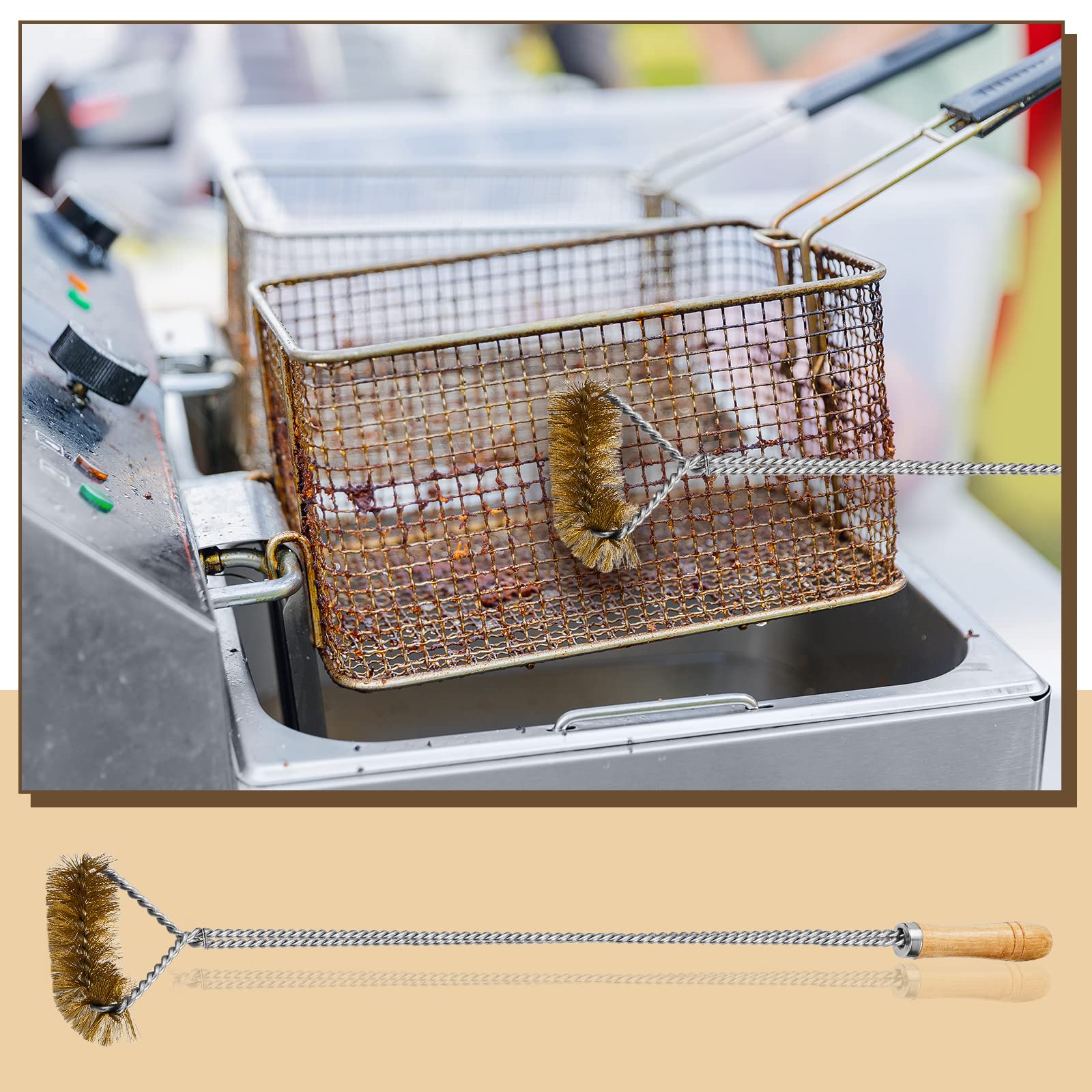 Nuenen brass bristles detail highlighting tough texture and corrosion resistance