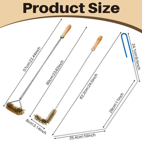 Nuenen long-handle basket brush closeup of brass bristles for thorough scrubbing