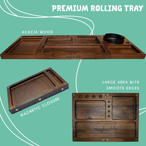 nugbuddy accessory slots holding lighter and clipper for quick-access organization