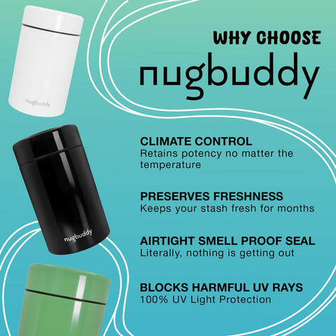 nugbuddy on kitchen counter lifestyle shot highlighting organized storage