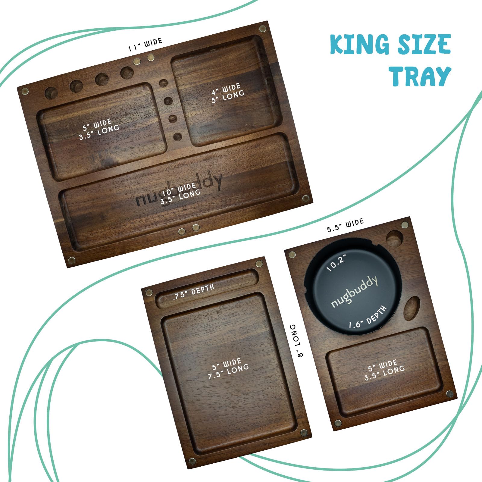 nugbuddy tray on table in lifestyle setting for elegant storage and display
