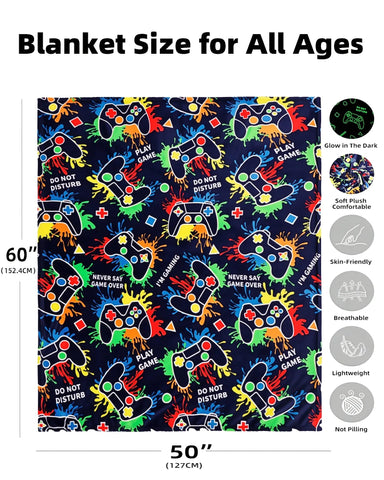 NuKuNsKf blanket draped on gaming chair adding warmth and themed decor