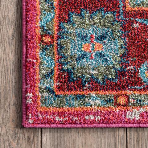nuLOOM Corbett close side edge showing secure binding that prevents fraying and extends life