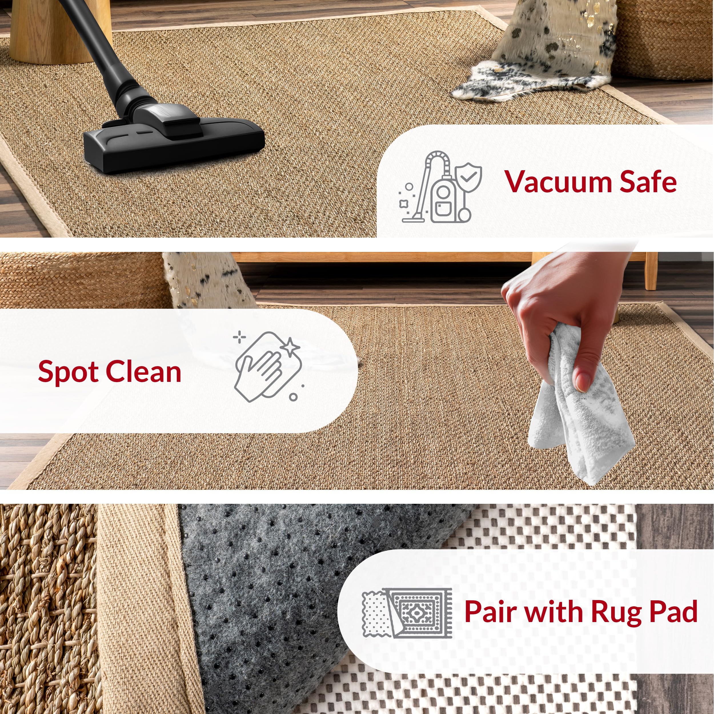 nuLOOM edge profile illustrating 0.2-inch low pile for unobstructed doors