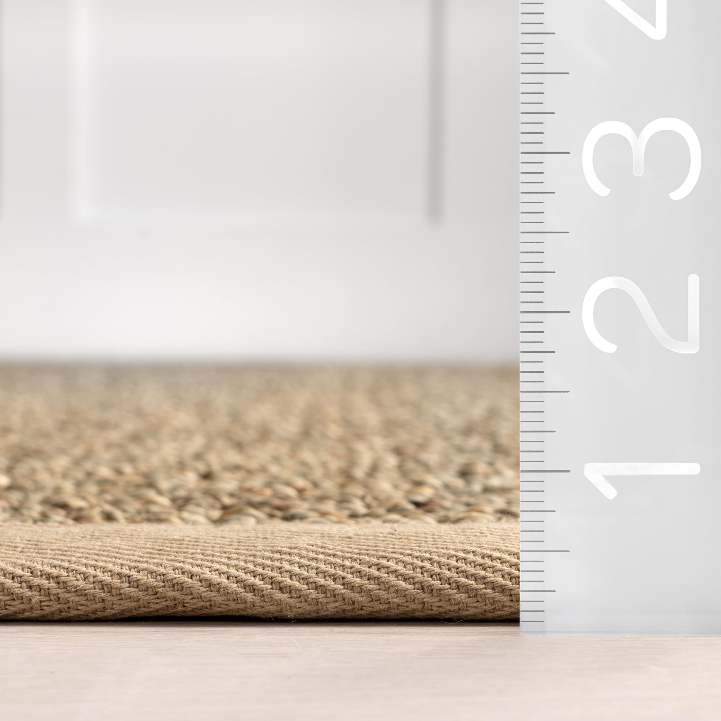nuLOOM rug under door showing low height that prevents door interference
