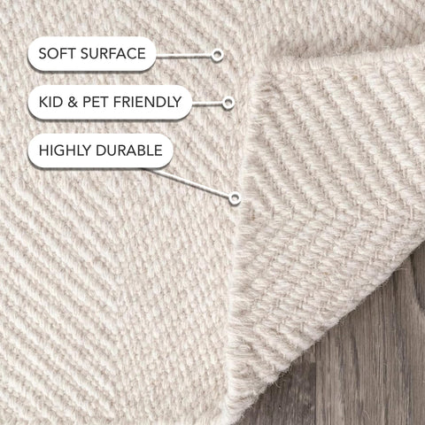 nuLOOM flatweave texture detail showing low-medium pile for easy cleaning