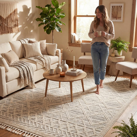 nuLOOM runner in a hallway demonstrating space-saving protection and style benefit