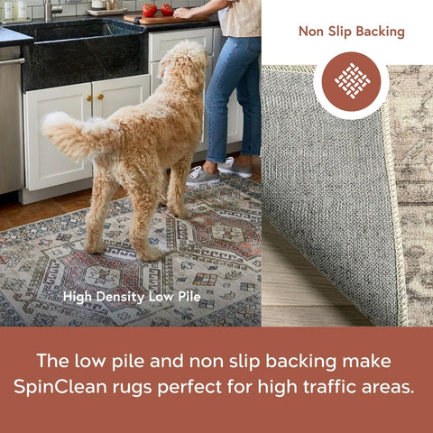 nuLOOM Brielle non-slip backing detail showing secure placement and safety