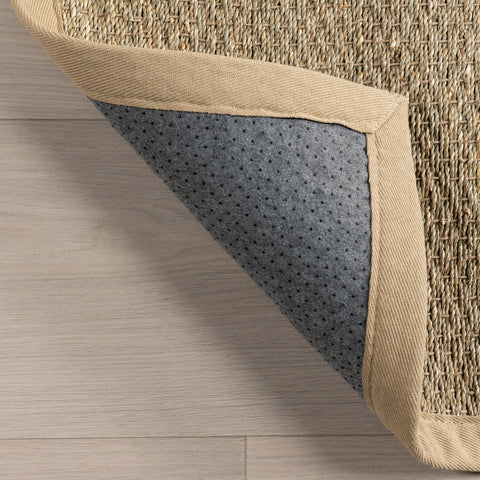 nuLOOM Elijah under-door clearance showing 0.2 inch pile for unobstructed doors