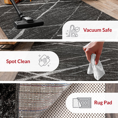 nuLOOM Thigpen backing close-up showing non-slip backing for greater floor stability