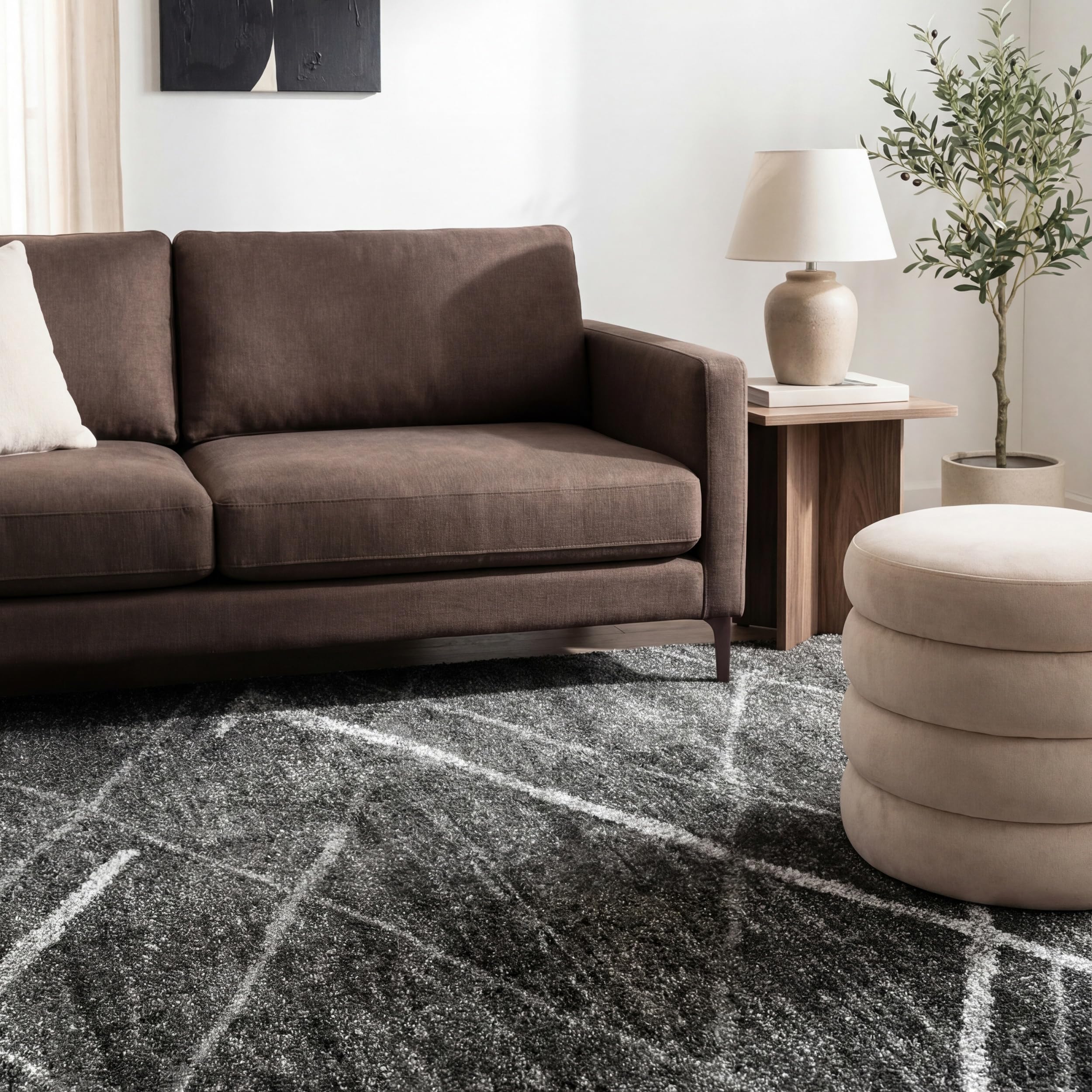 nuLOOM Thigpen detailed pattern shot highlighting contemporary design and visual depth