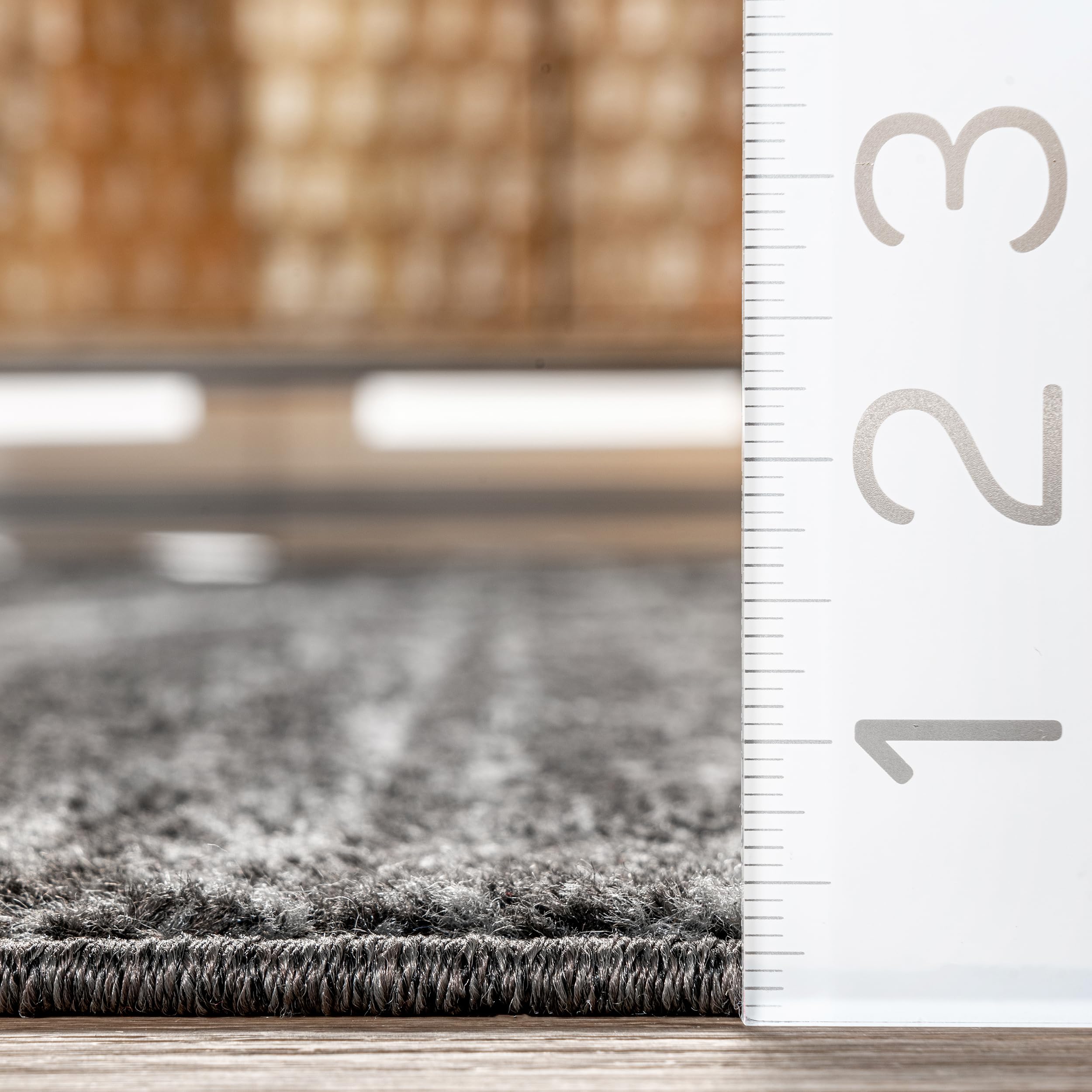 nuLOOM Thigpen under coffee table illustrating furniture compatibility and scale