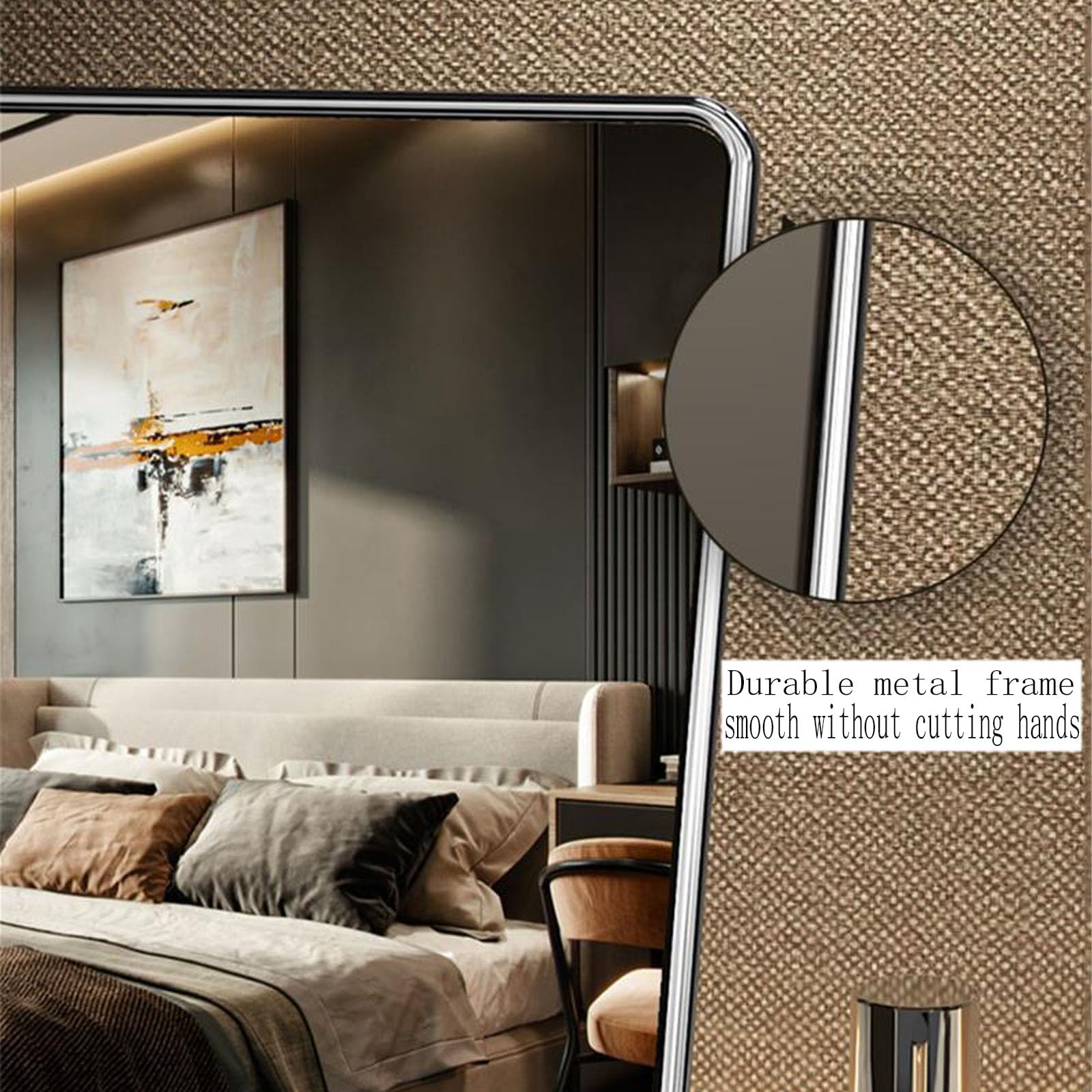Numjeg mirror styled on bedroom dresser showing decorative touch and room-enhancing benefit