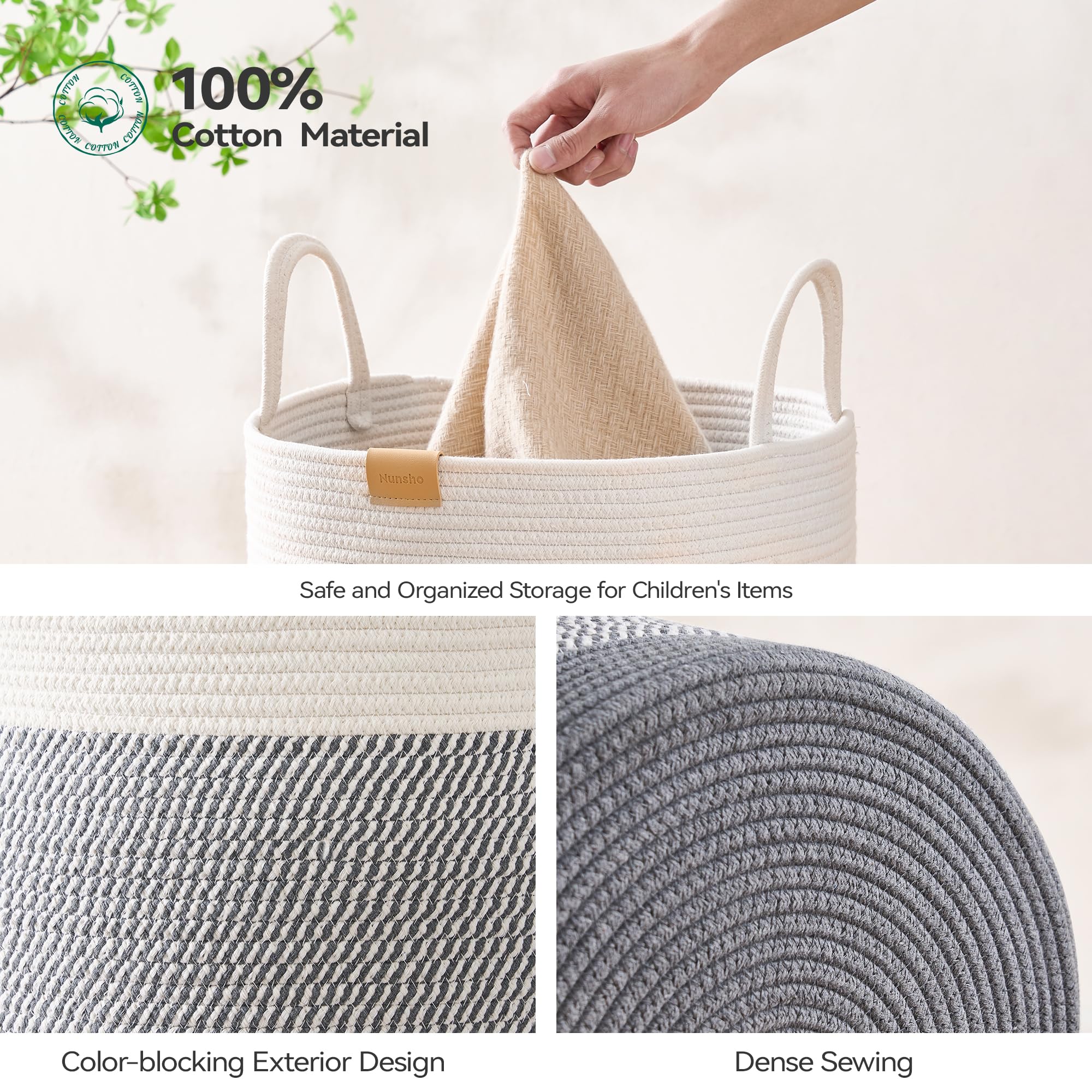 Nunsino filled with blankets and clothes demonstrates 95L capacity and bulk storage convenience