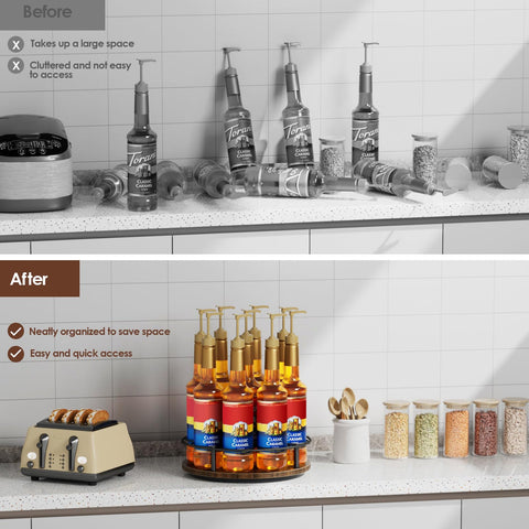 Nuovoware rack with bottles in use demonstrating easy one-hand reach