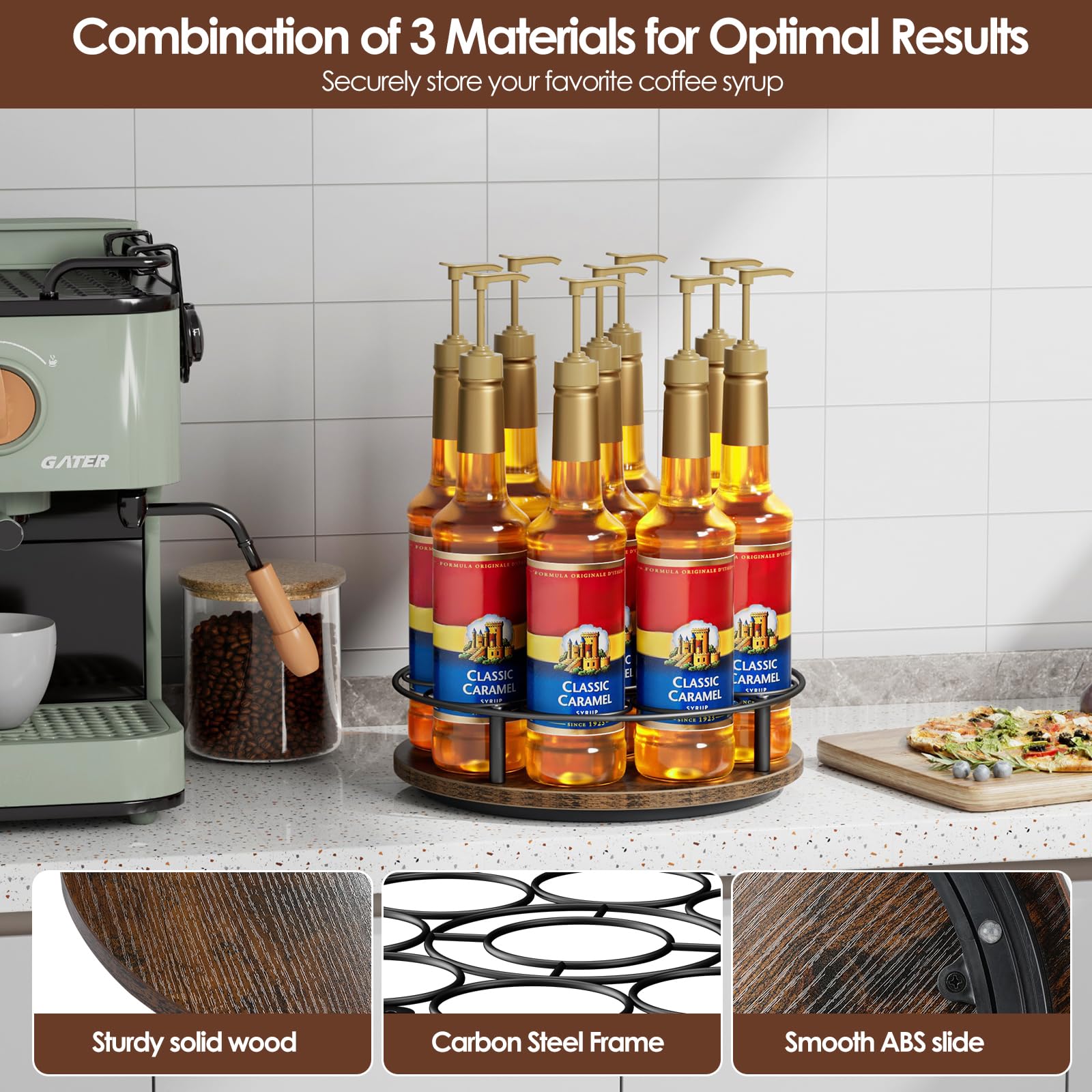 Nuovoware wooden base detail providing stability and durable support