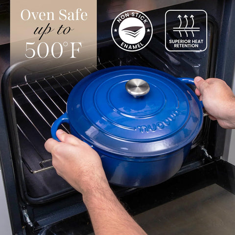 nuovva side profile showing 30cm silhouette and durable enamel benefit: stylish countertop display