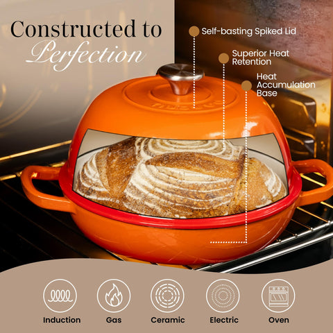 nuovva pot searing meat on stovetop showing versatility for browning