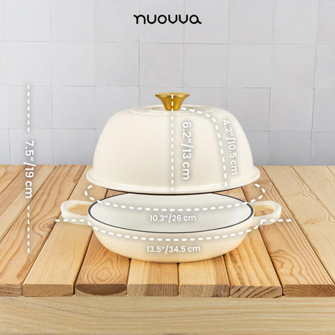 nuovva enamel interior close-up illustrating smooth non-reactive surface for easy cleaning
