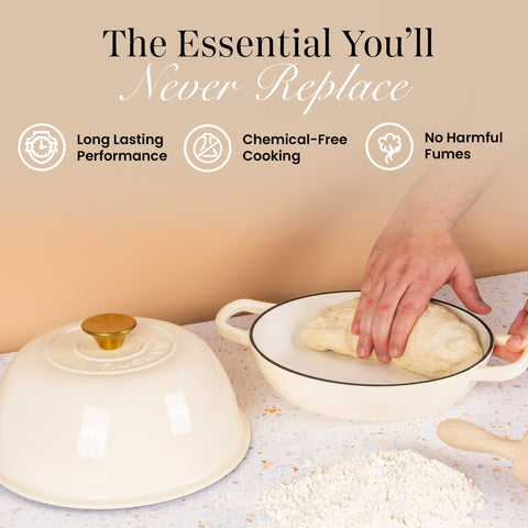 nuovva ergonomic handles close-up for secure lifting with oven mitts and safety