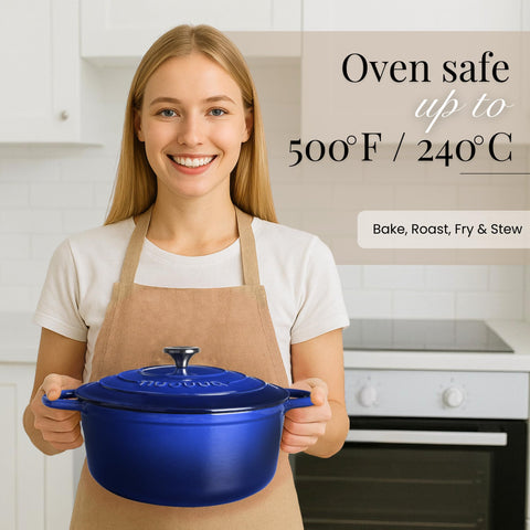 nuovva inside oven baking golden bread to demonstrate oven‑safe performance
