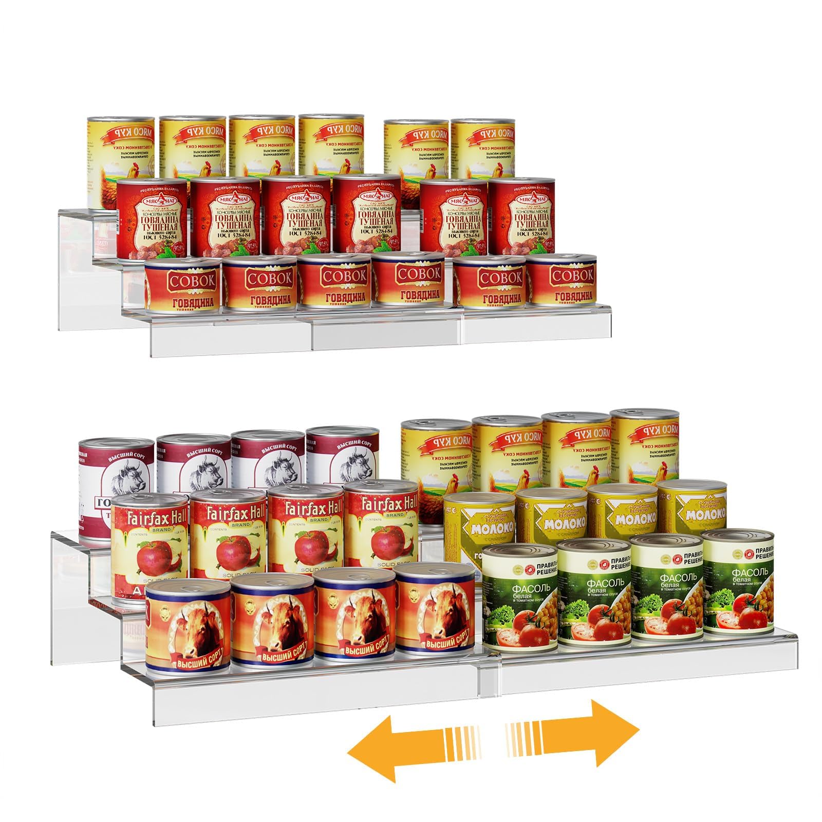 NuoyuanShen side view showing transparent shelves for quick inventory visibility