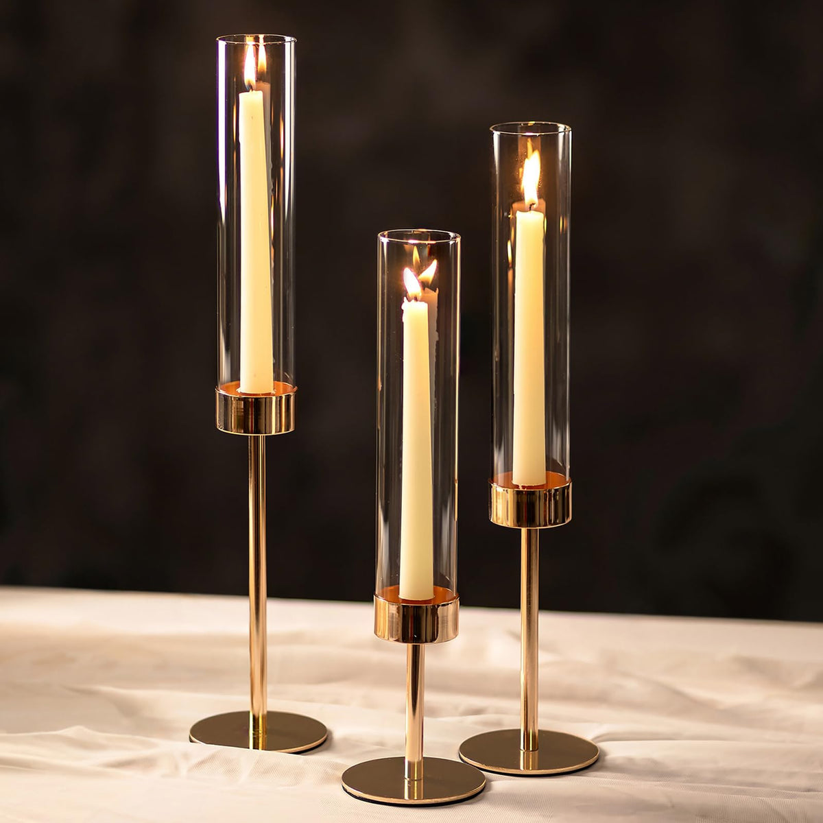 NUPTIO front view gold set showing elegant trio and balanced design