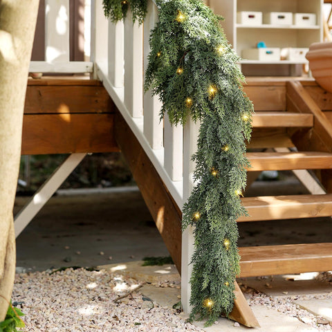 NUTIKAS garland beside ruler showing 6ft scale and accurate sizing benefit