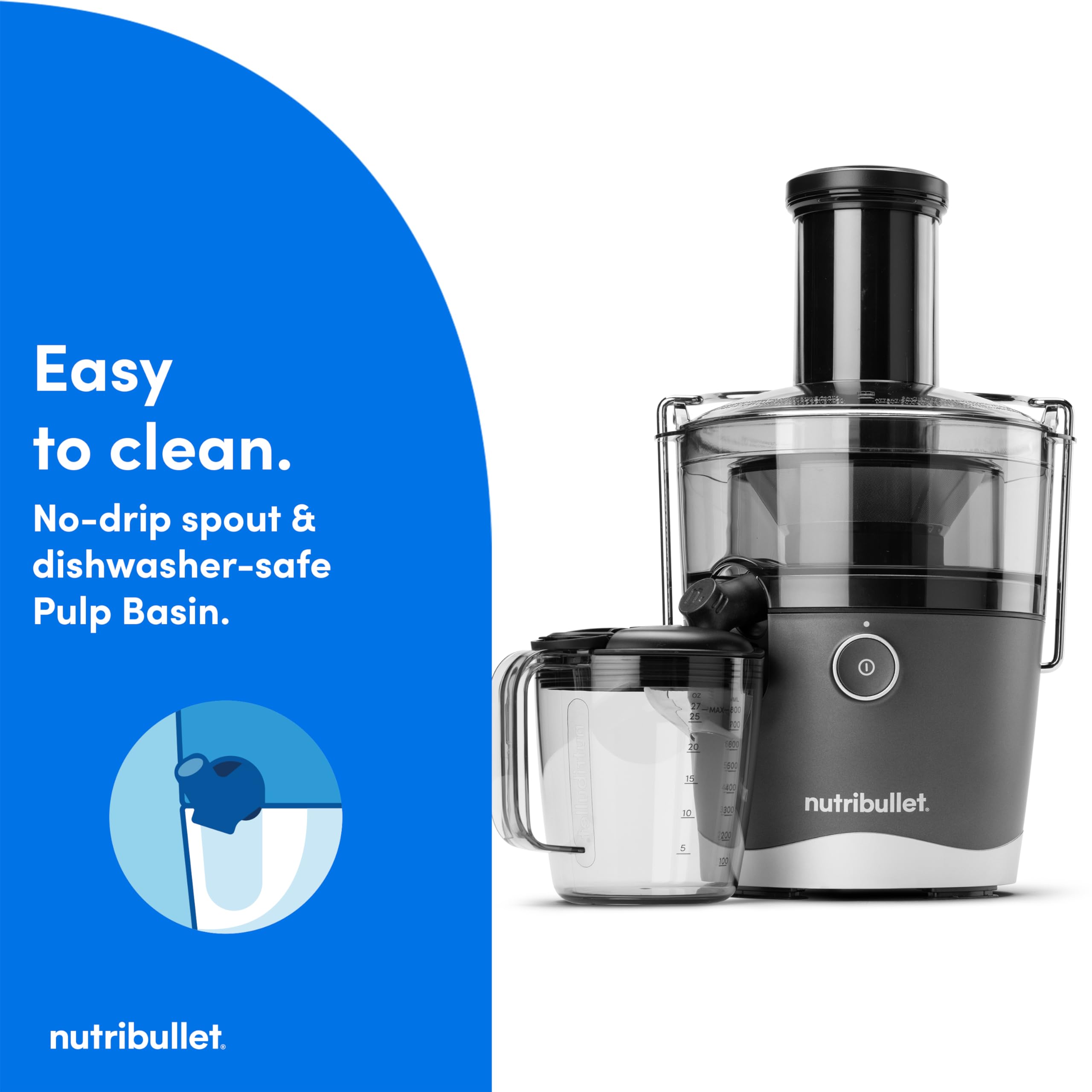NutriBullet juicer in use with apples and carrots for fast juicing