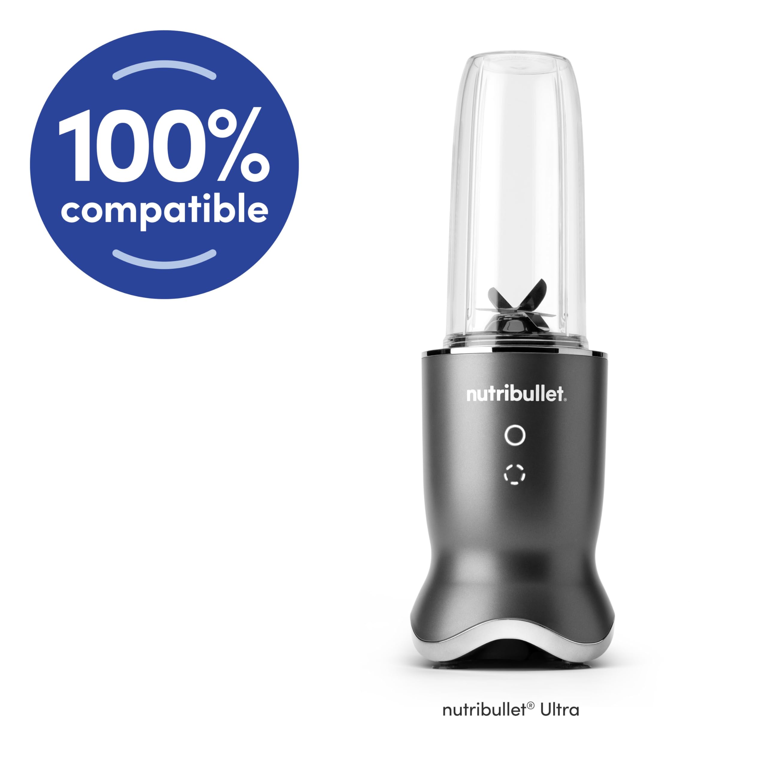 NutriBullet Ultra blade close-up of titanium-coated edge for longer sharpness