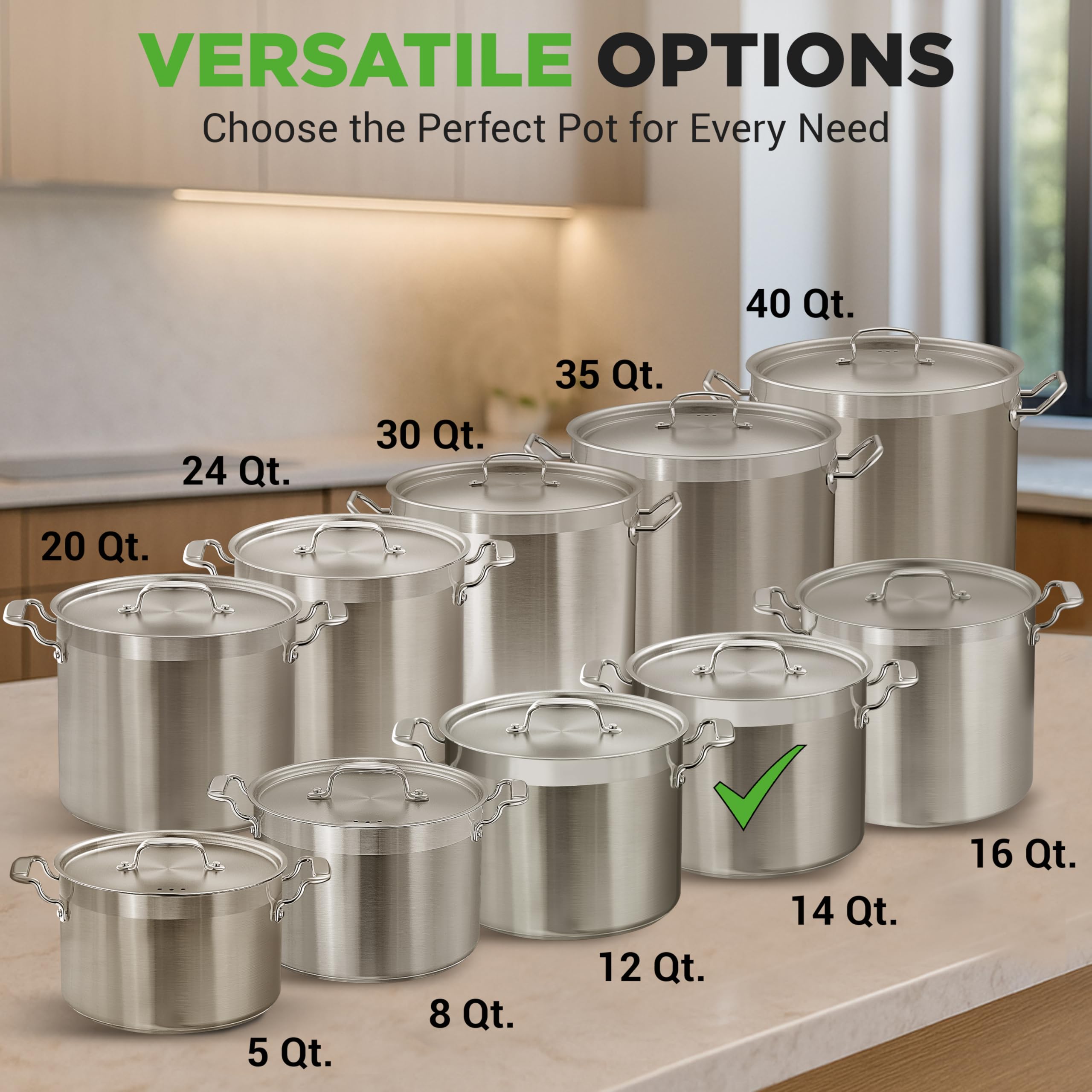 NutriChef ergonomic riveted handle detail, secure lifting and balance benefit