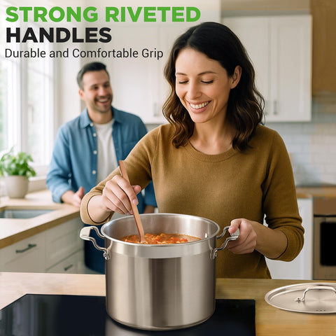 NutriChef mirror-polished exterior closeup, resists staining and cleans easily benefit