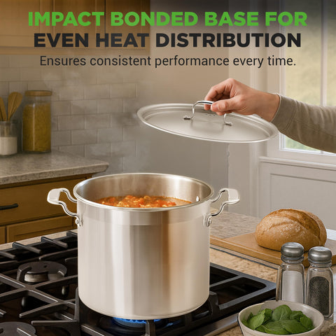 NutriChef pot on induction cooktop illustrating compatibility and fast heating