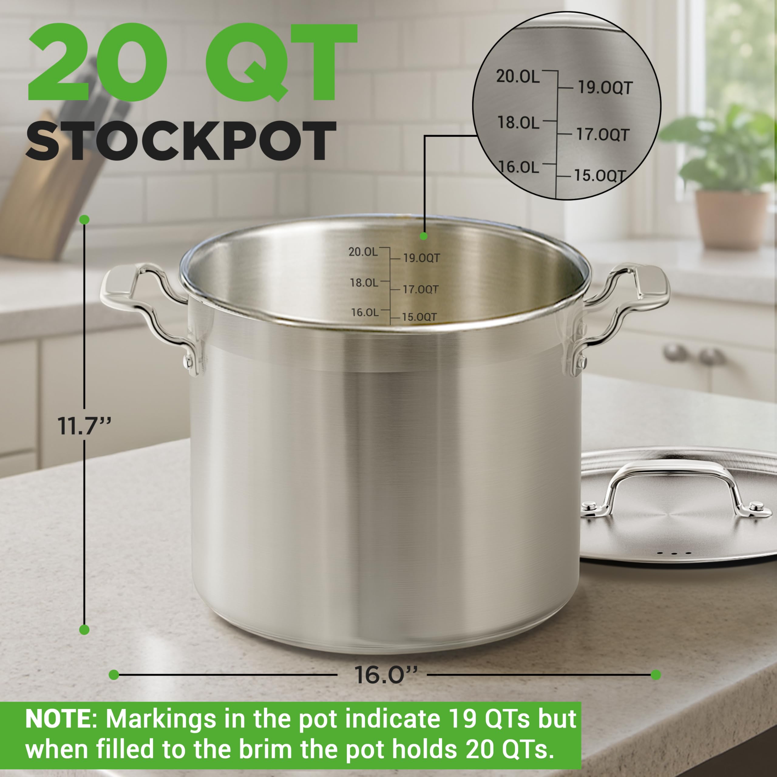 NutriChef side view with stainless lid highlighting secure fit and easy simmering