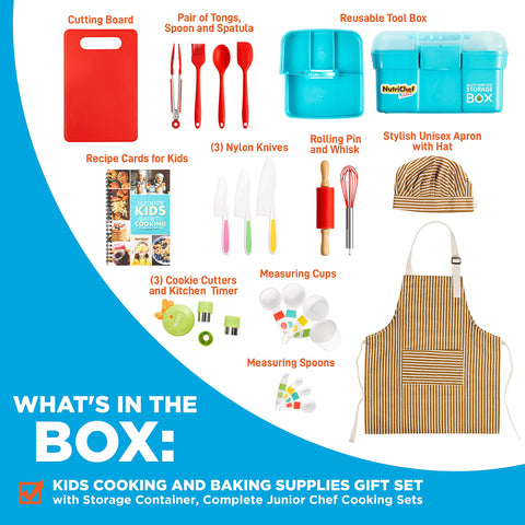 NutriChef rolling pin and cookie cutters for creative, supervised baking