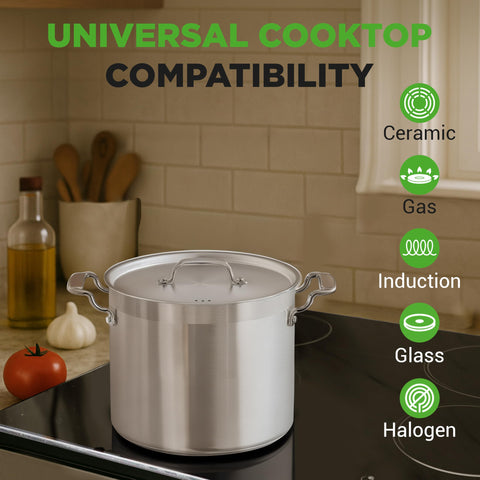 NutriChef bonded base showing induction-ready benefit and even heat