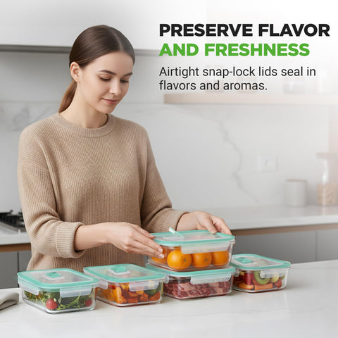 NutriChef close-up of borosilicate glass texture highlighting durability and stain resistance