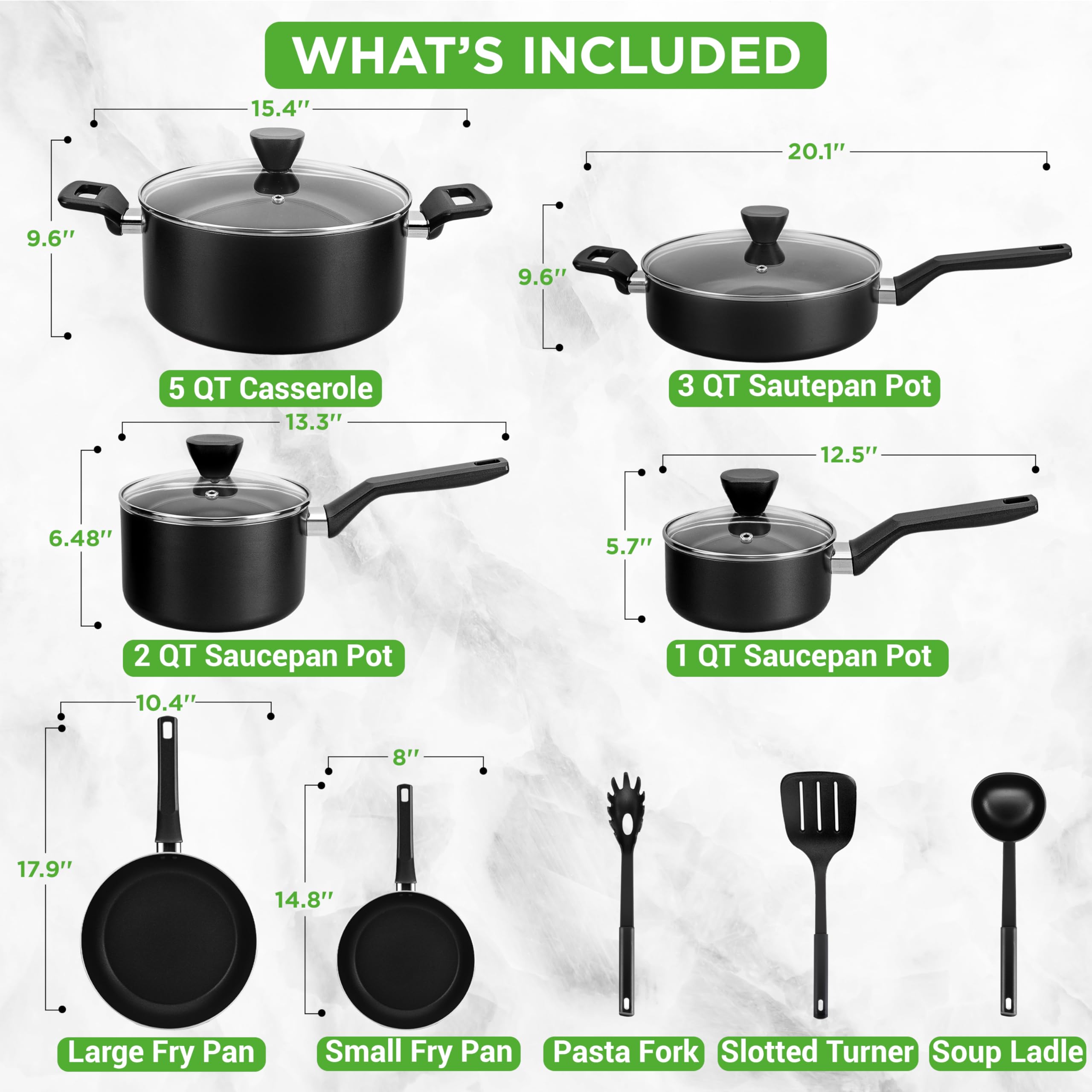 NutriChef nonstick surface close-up showing smooth finish for easy release